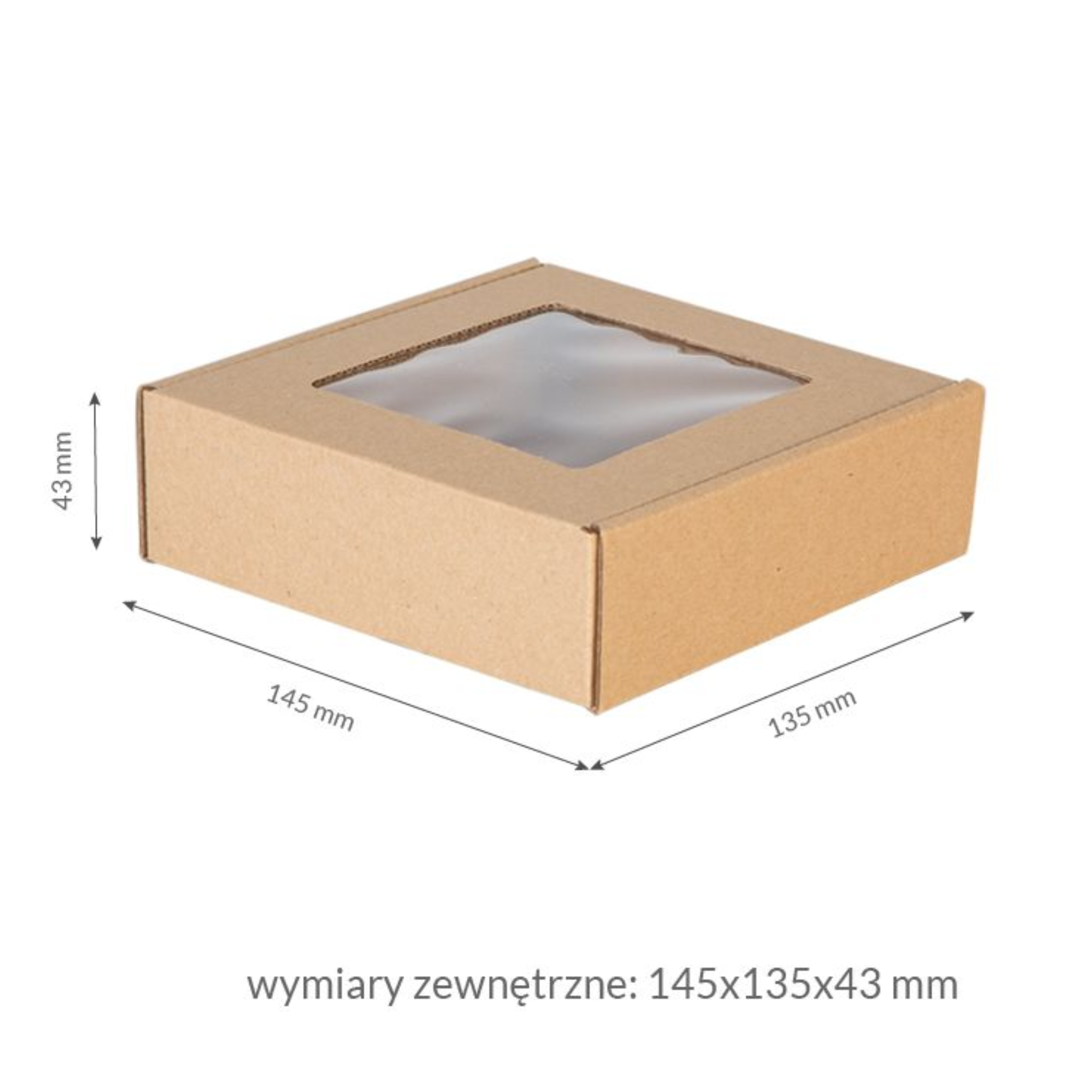 Pudełko z okienkiem 13x13x4 cm