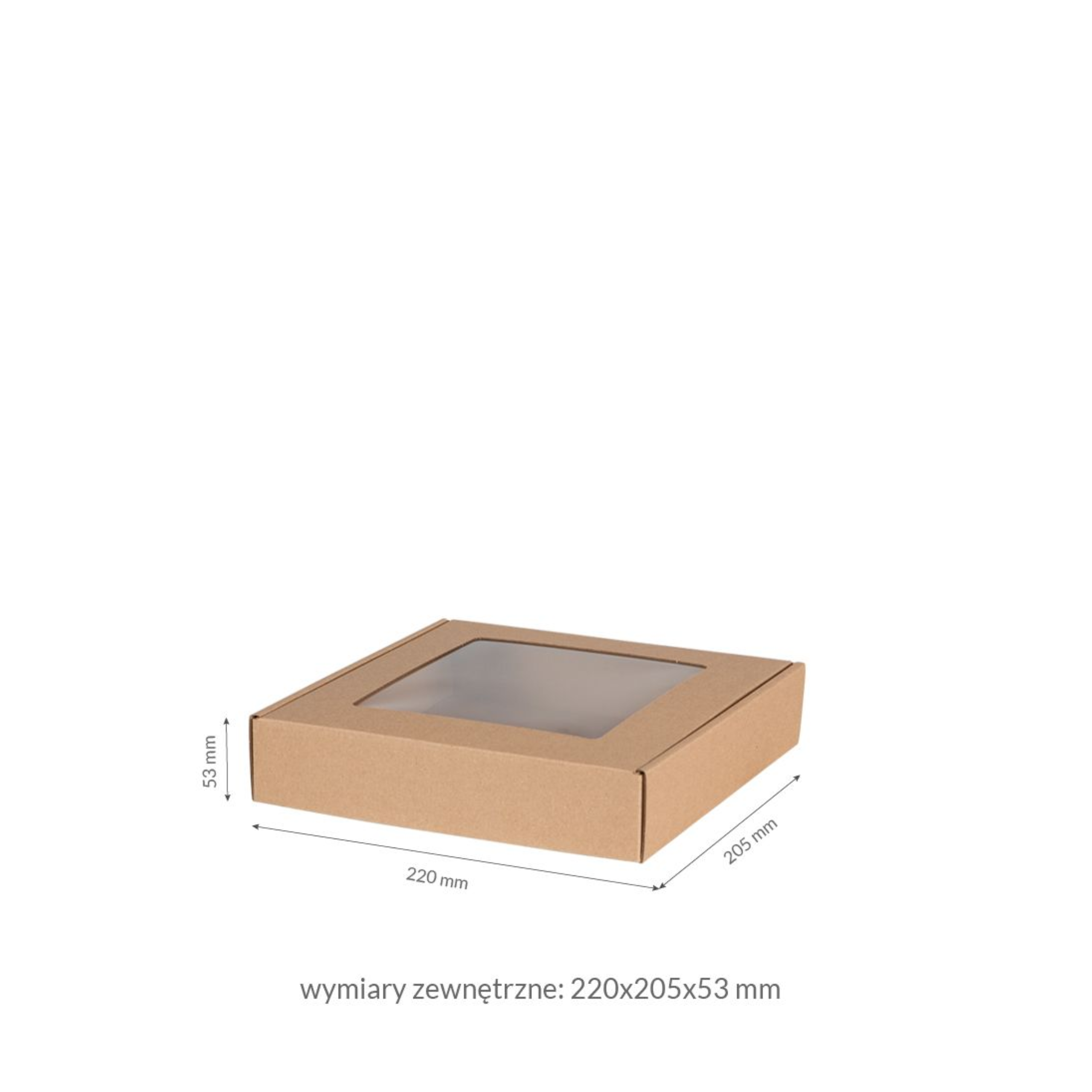 Pudełko z okienkiem 20x20x5 cm