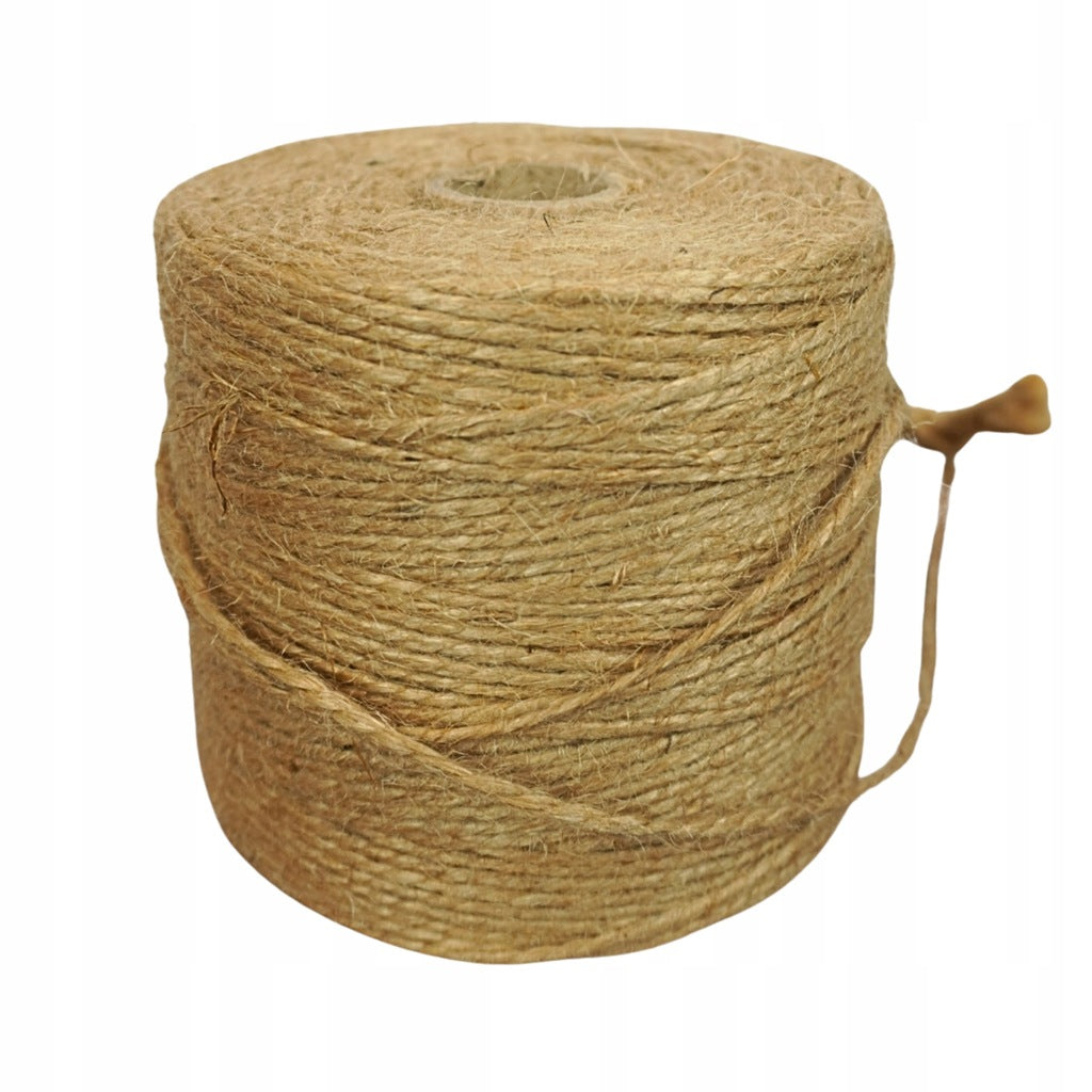 SZNUREK JUTOWY 2mm 250m OZDOBNY NATURALNY DO PAKOWANIA MAKRAMA DRAPAK